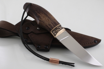 Нож "Скандинавский" D2. Рукоять стабилизированная карельская береза.